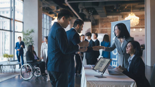 Manager working with employee information